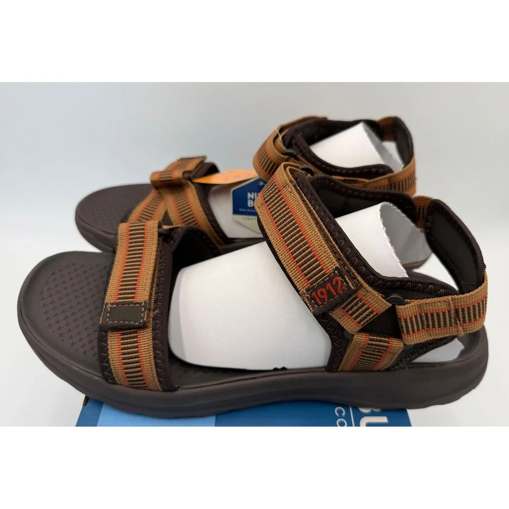 Nunn Bush Huck Sport‎ Sandals Mens 12W Tan Multi Wide Fit Lightweight New 85010